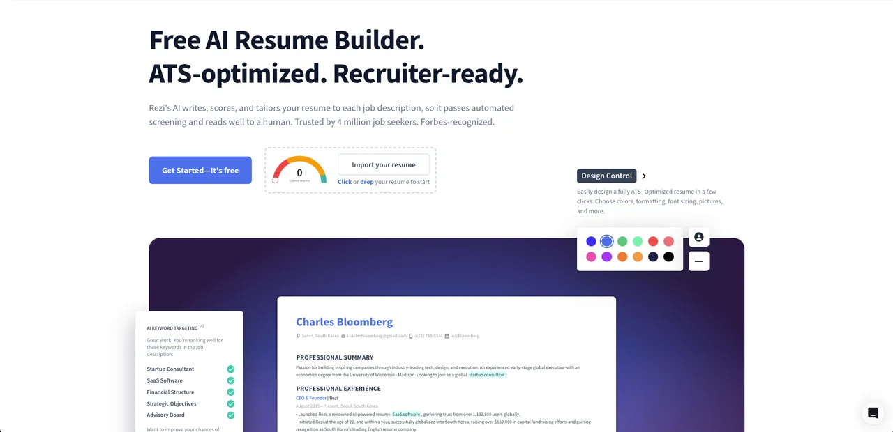 Leveren — AI-Powered Job Search & CV Builder interface preview